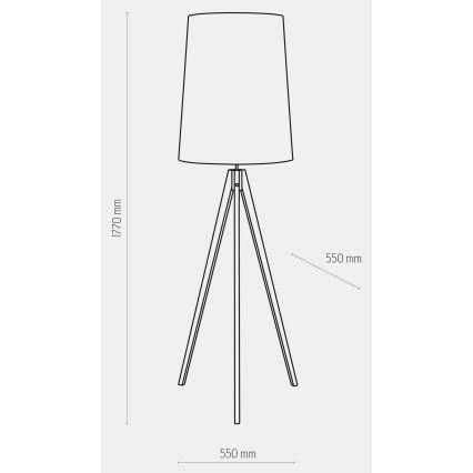 Podna lampa WALZ 1xE27/25W/230V siva/drvo
