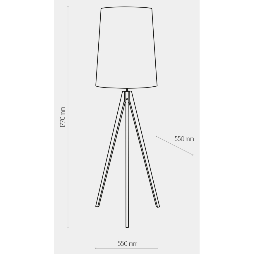 Podna lampa WALZ 1xE27/25W/230V siva/drvo