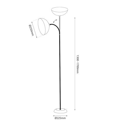 Podna lampa ZACK 1xE27/15W/230V bež