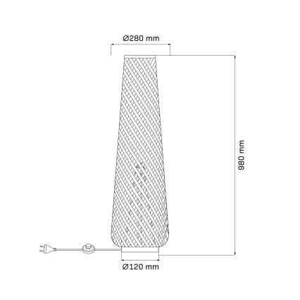 Podna lampa ZANZIBAR 1xE27/20W/230V bež