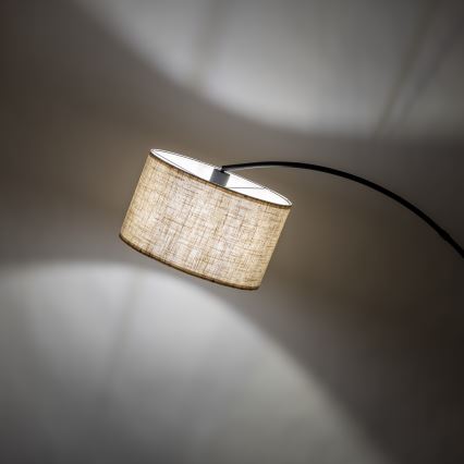 Podna lampa ZENITH 1xE27/15W/230V crna/bež