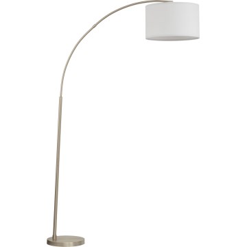 Podna lampa ZENITH 1xE27/15W/230V matirani krom/bijela