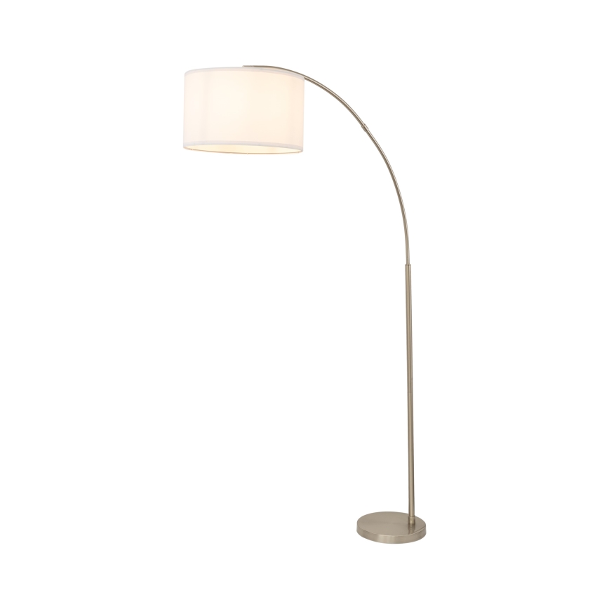 Podna lampa ZENITH 1xE27/15W/230V matirani krom/bijela