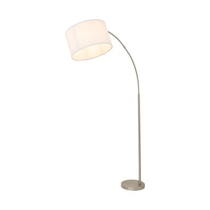 Podna lampa ZENITH 1xE27/15W/230V matirani krom/bijela