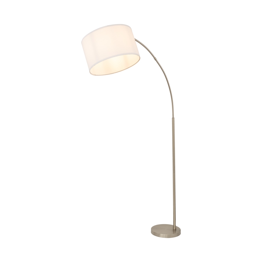 Podna lampa ZENITH 1xE27/15W/230V matirani krom/bijela