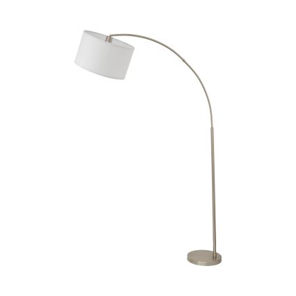Podna lampa ZENITH 1xE27/15W/230V matirani krom/bijela