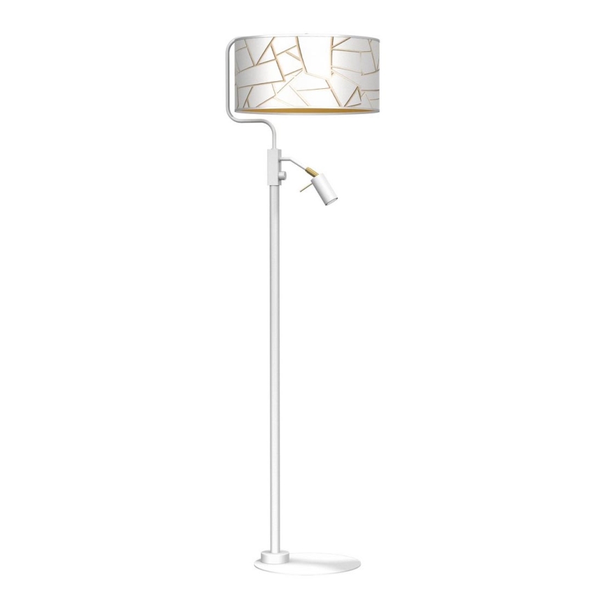 Podna lampa ZIGGY 1xE27/40W/230V + 1xGU10/MR11/7W bijela/zlatna