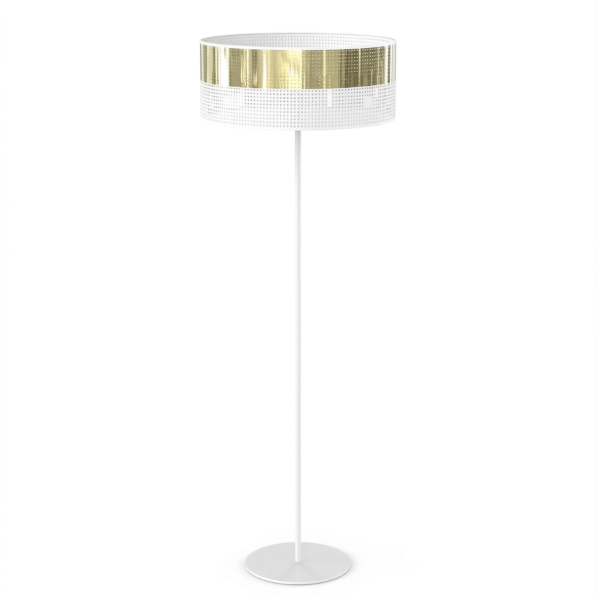 Podna svjetiljka LUX 1xE27/15W/230V bijela/zlatna