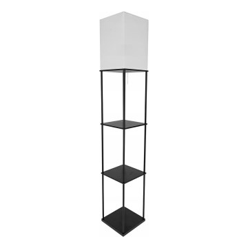 Podna svjetiljka s policama 1xE27/40W/230V 160 cm crna/bijela