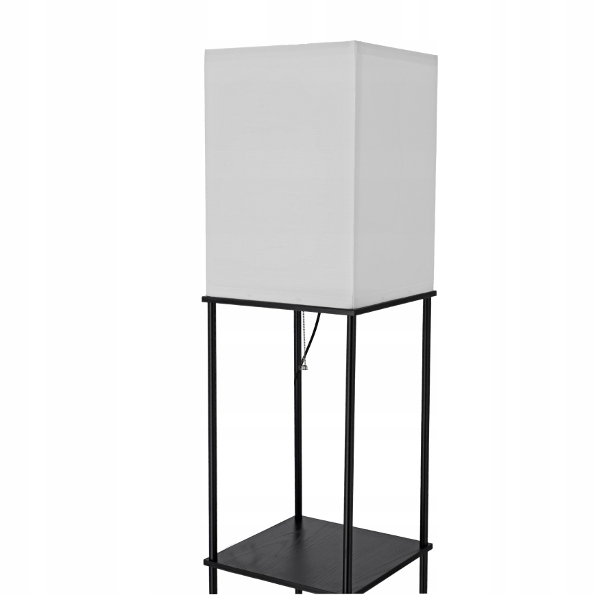 Podna svjetiljka s policama 1xE27/40W/230V 160 cm crna/bijela
