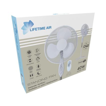 Podni ventilator 45 W/230 V, promjer 40 cm, bijeli