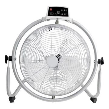 Podni ventilator 90W/230V Ø 45 cm srebrni + daljinski upravljač