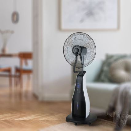 Podni ventilator s raspršivačem vode 80W/230V crna + DU