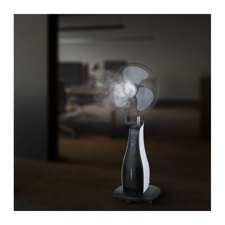 Podni ventilator s raspršivačem vode 80W/230V crna + DU