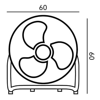 Podni ventilator VIENTO 100W/230V sjajni krom