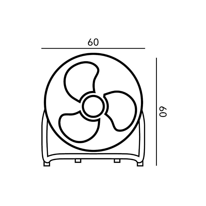 Podni ventilator VIENTO 100W/230V sjajni krom