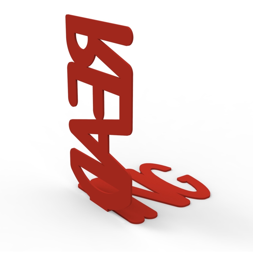 Podupirač za knjige READING 11x19 cm crvena