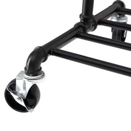 Pokretni stalak za odjeću LINEA crni