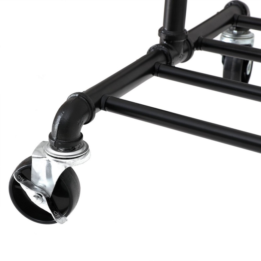 Pokretni stalak za odjeću LINEA crni