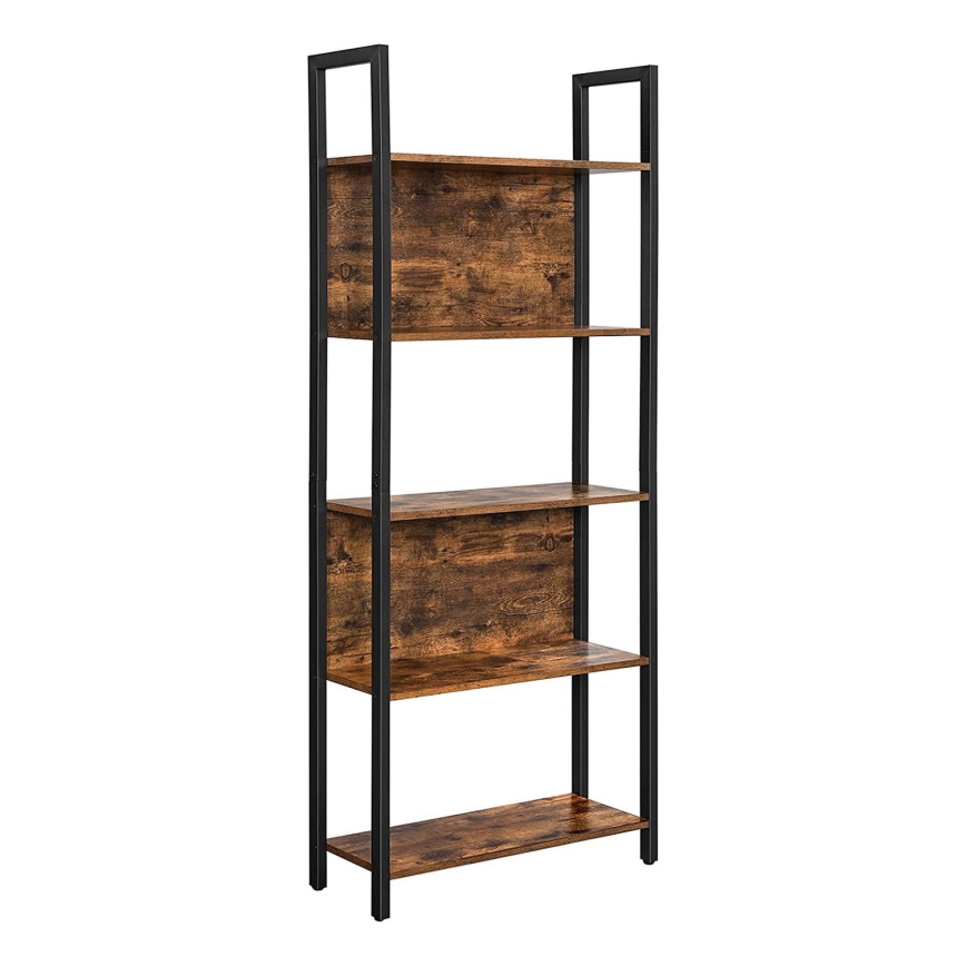 Polica za knjige NAVARO, smeđa/crna