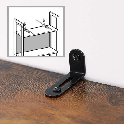 Polica za knjige NAVARO, smeđa/crna