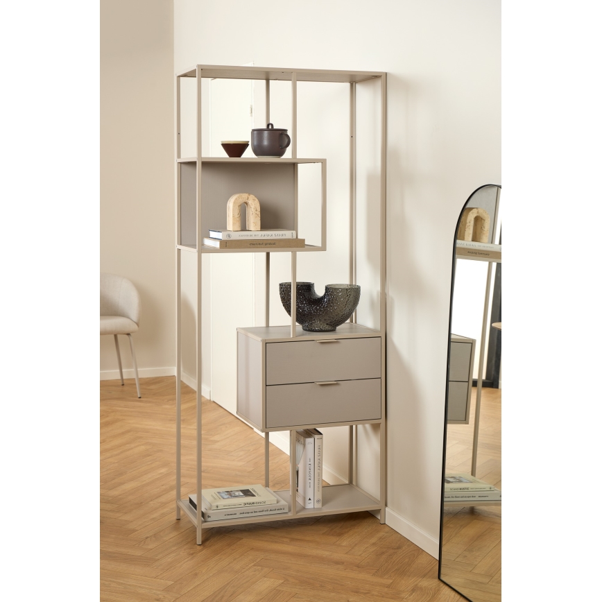 Polica za knjige SARON 77x185 cm siva