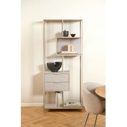 Polica za knjige SARON 77x185 cm siva