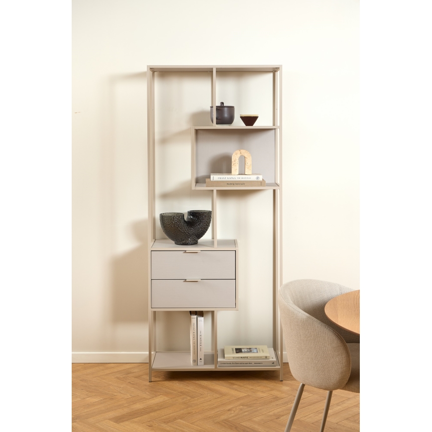 Polica za knjige SARON 77x185 cm siva