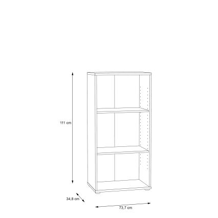 Polica za knjige URAN, hrast artisan