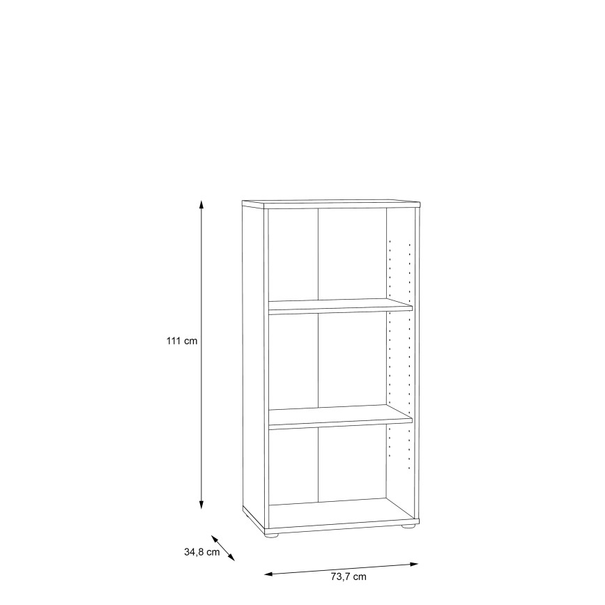 Polica za knjige URAN, hrast artisan