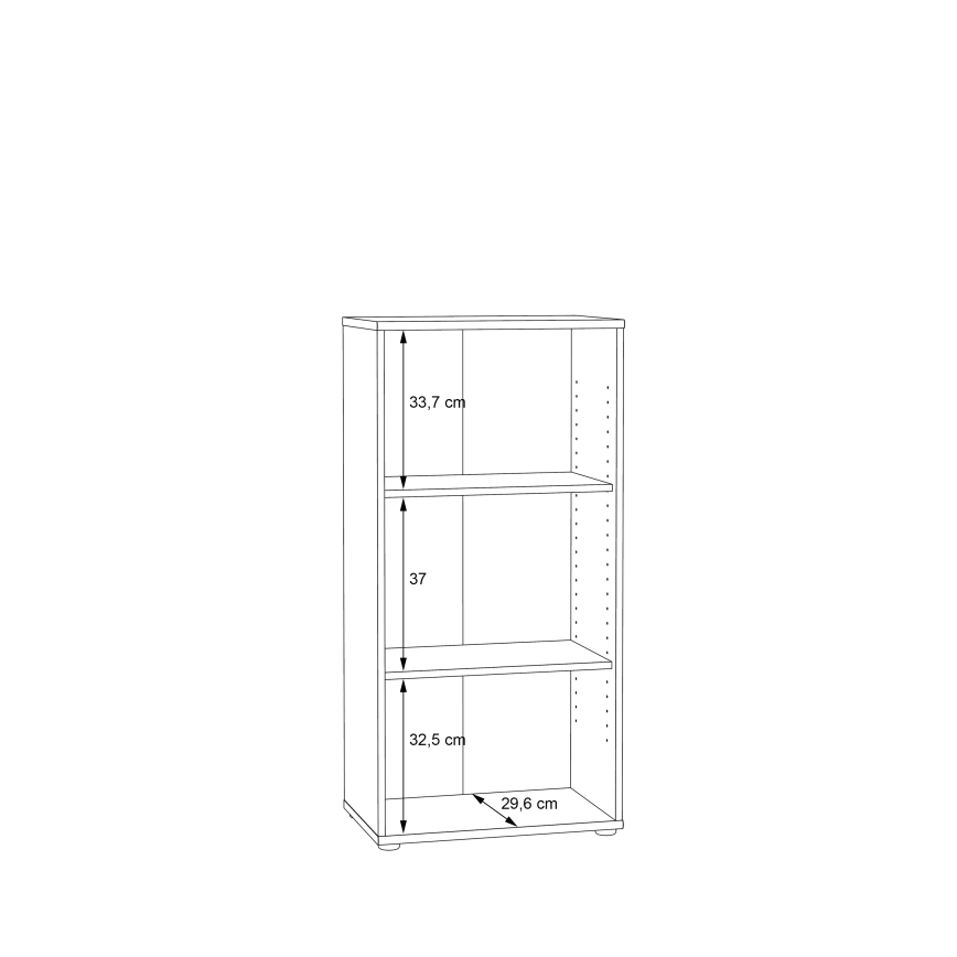 Polica za knjige URAN, hrast artisan