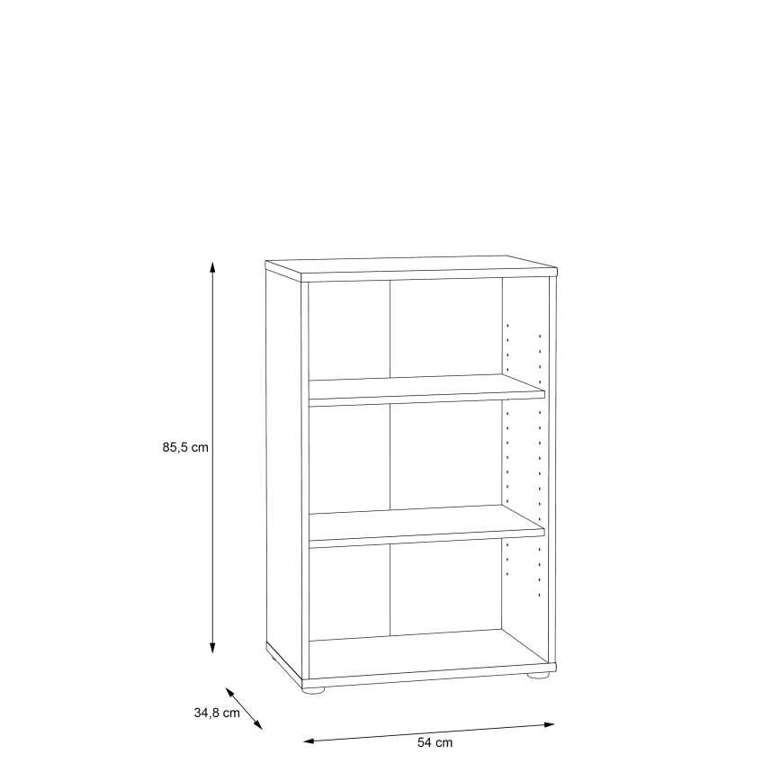 Polica za knjige URAN, hrast Artisan