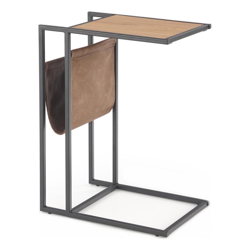 Pomoćni stolić COMPACT 65x47 cm crna/smeđa