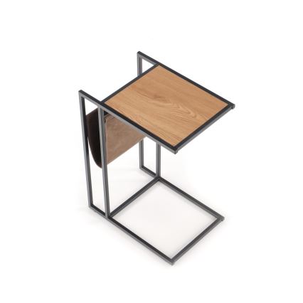 Pomoćni stolić COMPACT 65x47 cm crna/smeđa