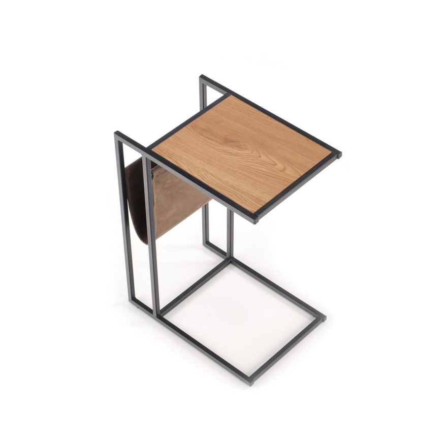 Pomoćni stolić COMPACT 65x47 cm crna/smeđa