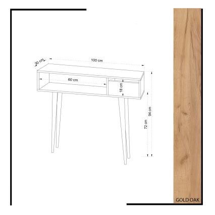 Pomoćni stolić KIOGI 94x100 cm bijela/bež