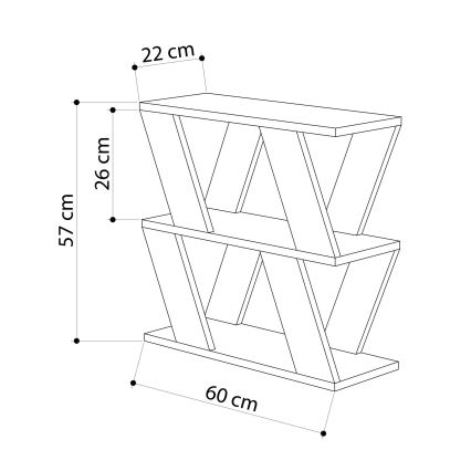 Pomoćni stolić LAZENA 57x60 cm antracit