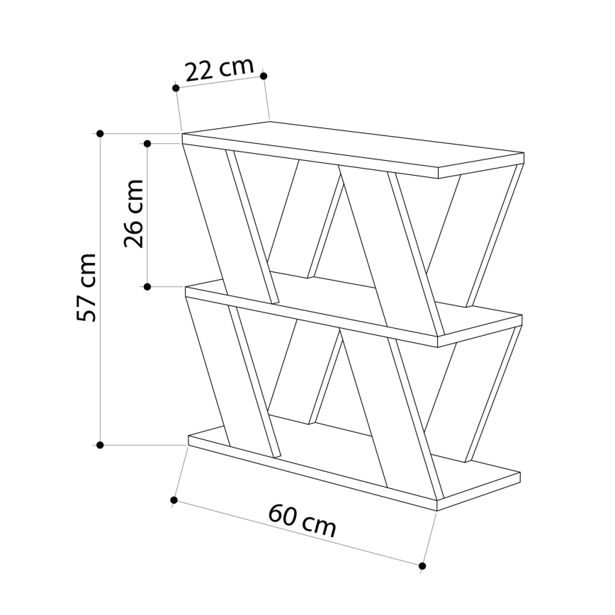 Pomoćni stolić LAZENA 57x60 cm antracit