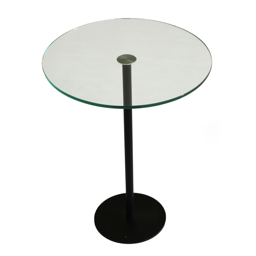 Pomoćni stolić SOCIAL 50x40 cm crna/prozirna