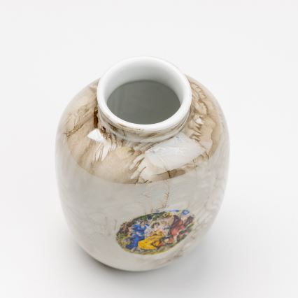Porculanska vaza 12,5x9 cm smeđa gracije
