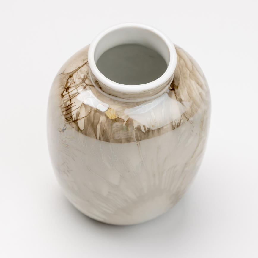 Porculanska vaza 12,5x9 cm smeđa