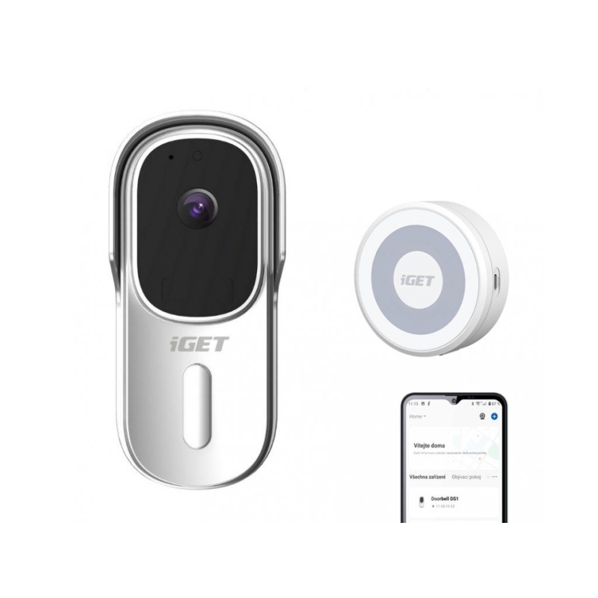 Portafon sa senzorom pokreta Full HD 1080p IP65 Wi-Fi bijela + zvučnik