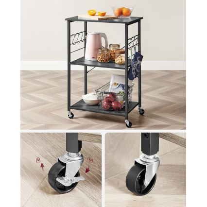 Poslužni stolić MARGE, crni