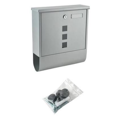 Poštanski sandučić 34x30,7 cm, srebrne boje