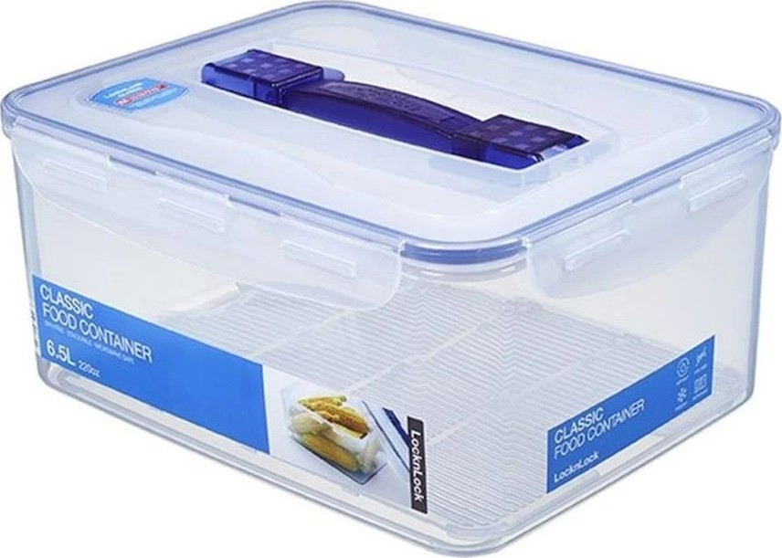 Posuda za namirnice LOCK 6,5 l plava/prozirna