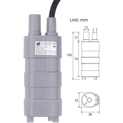 Potopna pumpa 12 V, 600 l/h