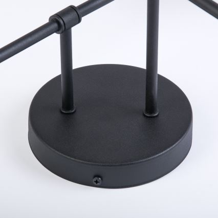 Površinski montiran stropni luster OBSIDIAN 4xG9/10W/230V crna/zadimljeno siva