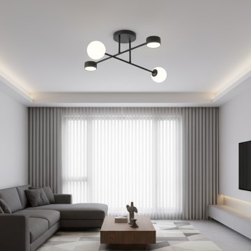 Površinski montirana stropna svjetiljka HOLON 2xG9/8W/230V + 2xGX53/12W crna