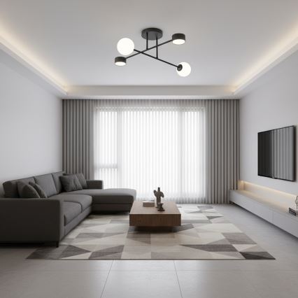 Površinski montirana stropna svjetiljka HOLON 2xG9/8W/230V + 2xGX53/12W crna