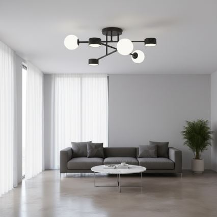 Površinski montirana stropna svjetiljka HOLON 3xG9/8W/230V + 3xGX53/12W crna